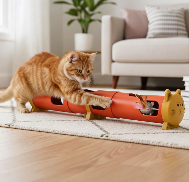 Electric feather tube toy with smart random play - Image 2