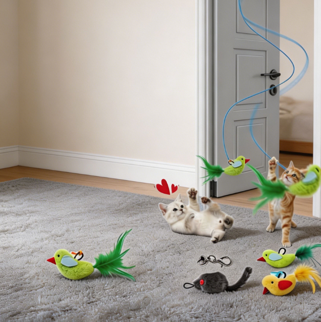 Automatic flying bird & mouse doorway hanging toy - Image 2