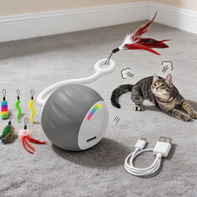 Large cat toy ball with sound